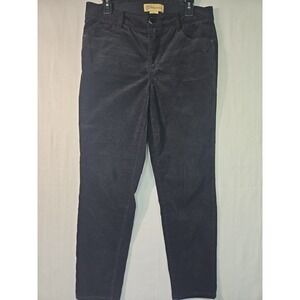 Democracy Pants Women's 12 Black Velour Ab Technology Skinny Stretch Elastic